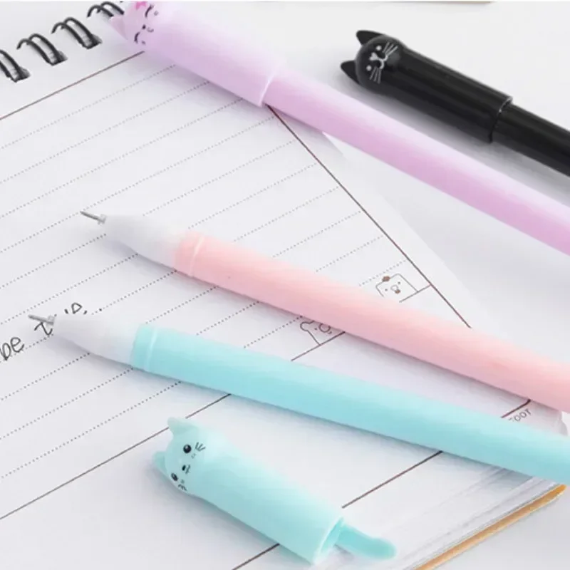 Do Re Mi Music Kawaii Cat Gel Pen Set Multi Color Musical Note Designer Decoration Pencil School Office Stationery Gifts Random