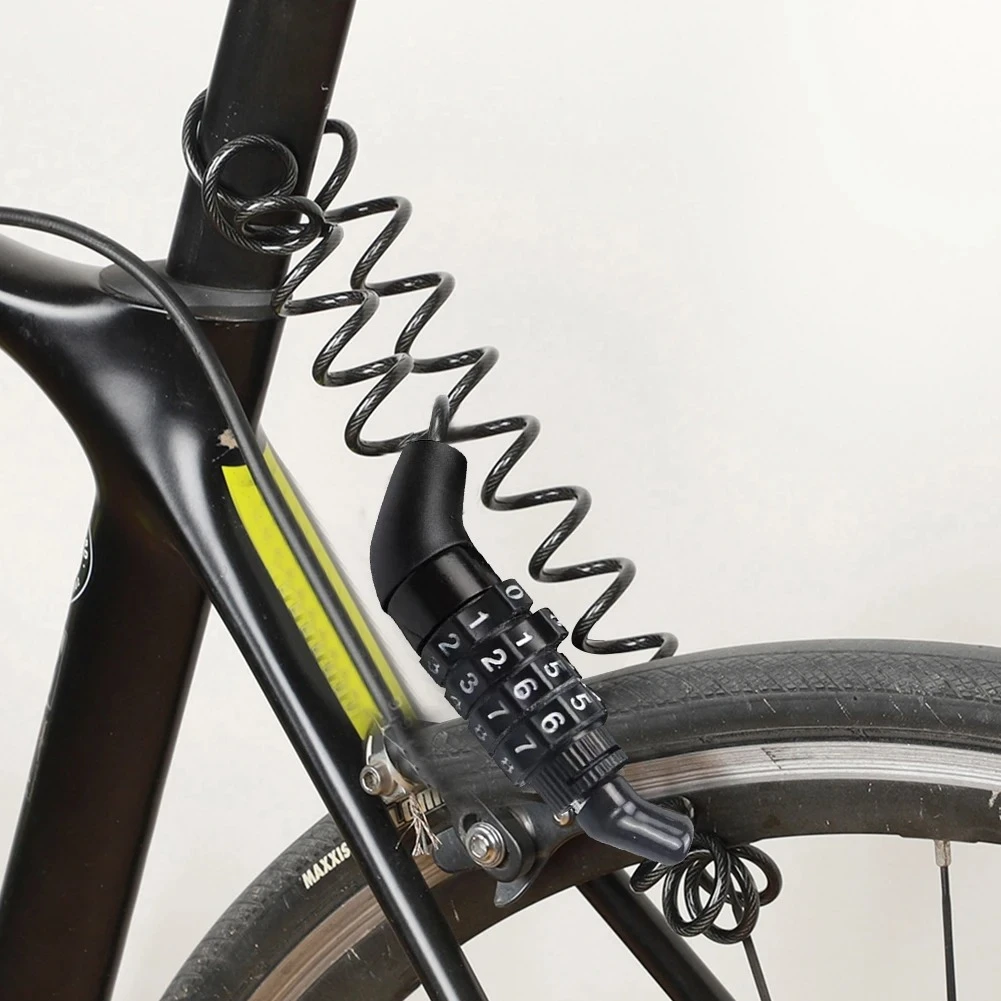 Bicycle Motorcycle Lock Steel Wire Password Chain Locks Bike Anti-theft Code Portable Steel Wire Rope Helmet Lock Accessories