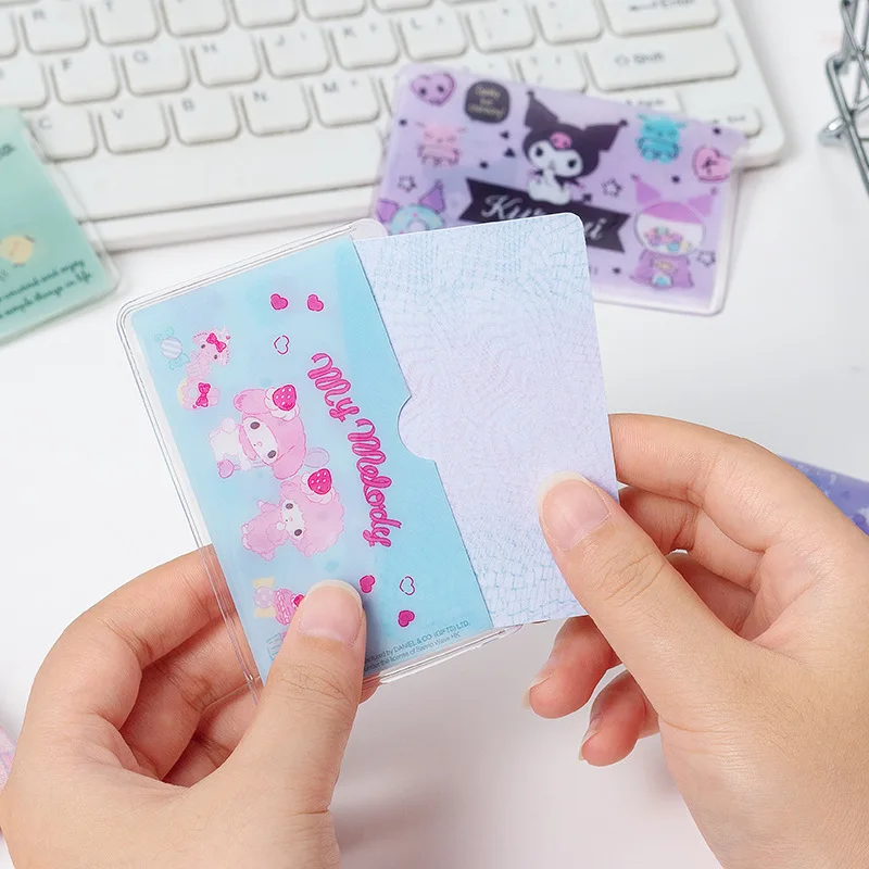 2025 جديد سانريو كورومي ميلودي لوريل كلب باشا كلب شفاف لطيف بطاقة الهوية بطاقة البنك حافلة حامل بطاقة الطالب #2