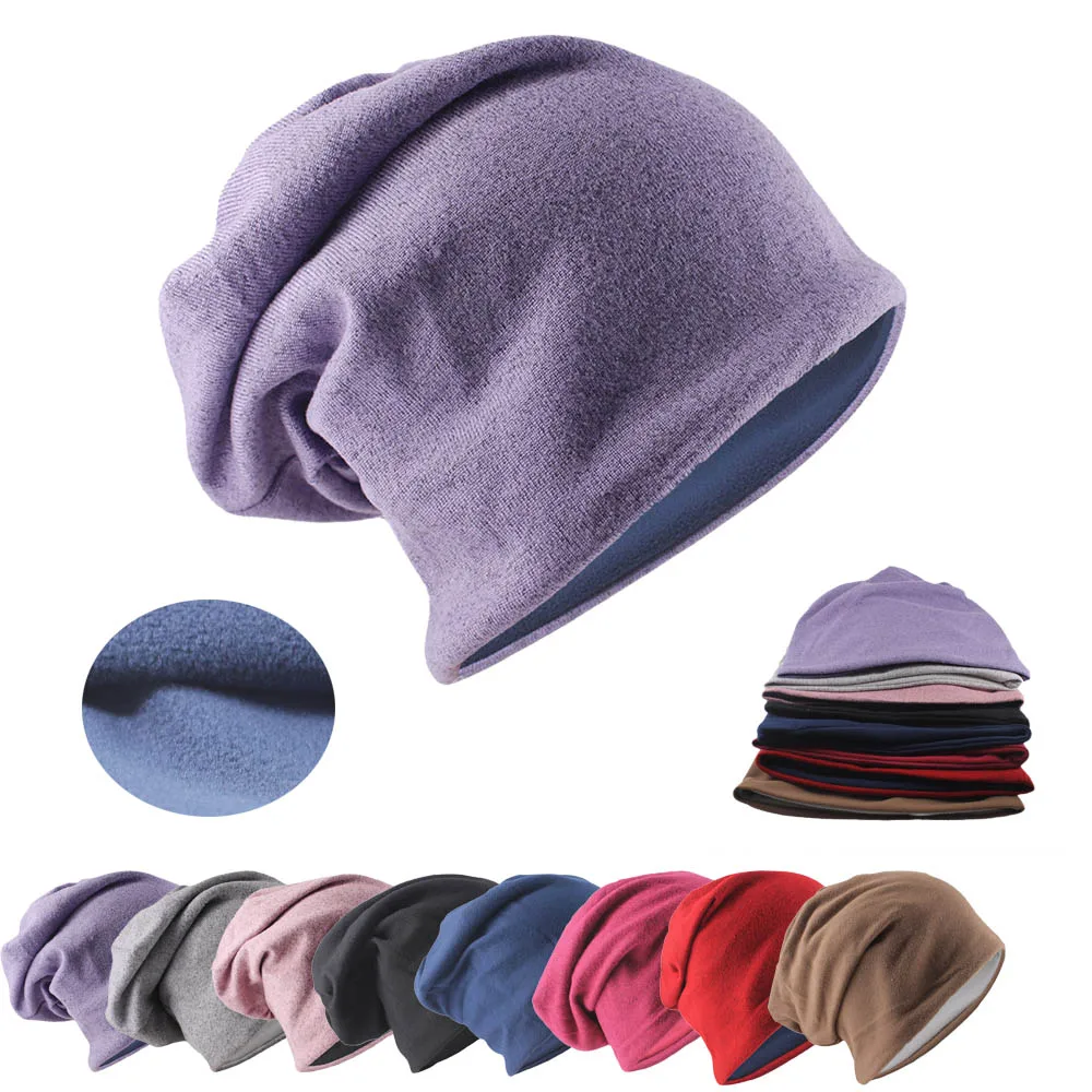 Top Fashion Winter Adult Men Women Warm Beanies Skullies Casual Hip Hop Solid Soft Outdoor Hat Girls Colorful Beanie Plush Hats