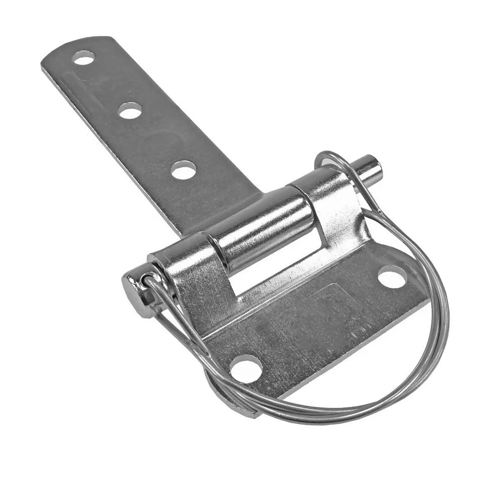 Rust Resistant D Type Steel Hinges Zinc Plated for Heavy Duty Use on Trailers Trucks Caravans and Utility Doors