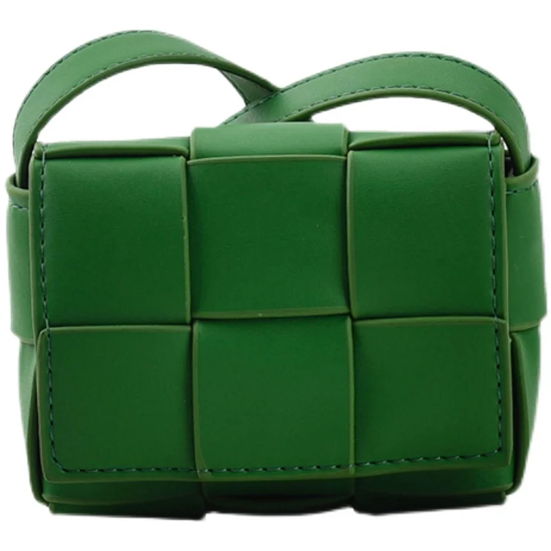 New 2023 Weave Handbag Luxury Leather Flap Woven Bag Pack Women Small Shoulder Purse Hasp Bags Chest Ladies Waist Pack Brand