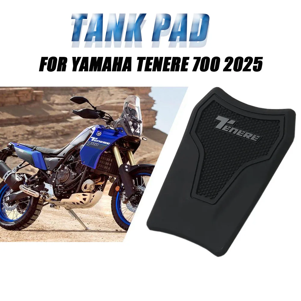 FOR YAMAHA TENERE 700 2025 Motorcycle Black PVC Tank Pad Sticker Anti Slip Fuel Tank Pad Protect Rubber Pad