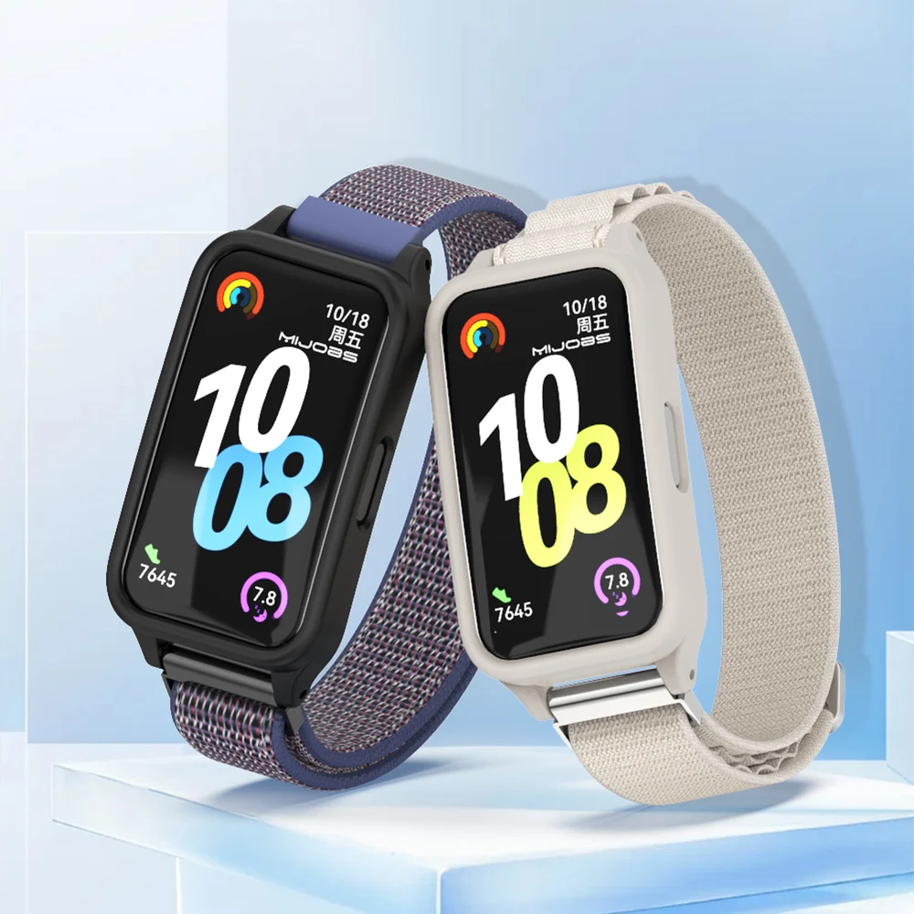 

Ремешок для Huawei Band 10 9 8 нейлоновый ремешок для часов для Huawei Band 10 браслет с защитным чехлом для Huawei Band 9 ремешок