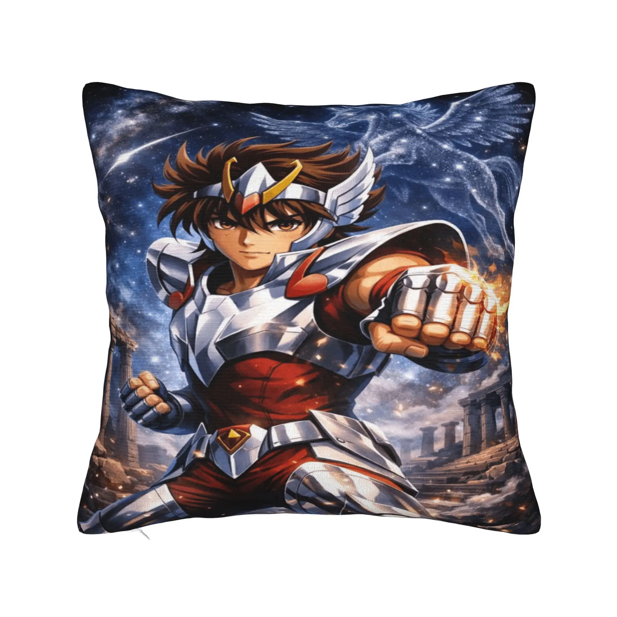 The Knights Pillow Case Saint Seiya Kawaii Pillow Cover Square Pillowcases For Couch Sofa Bedroom