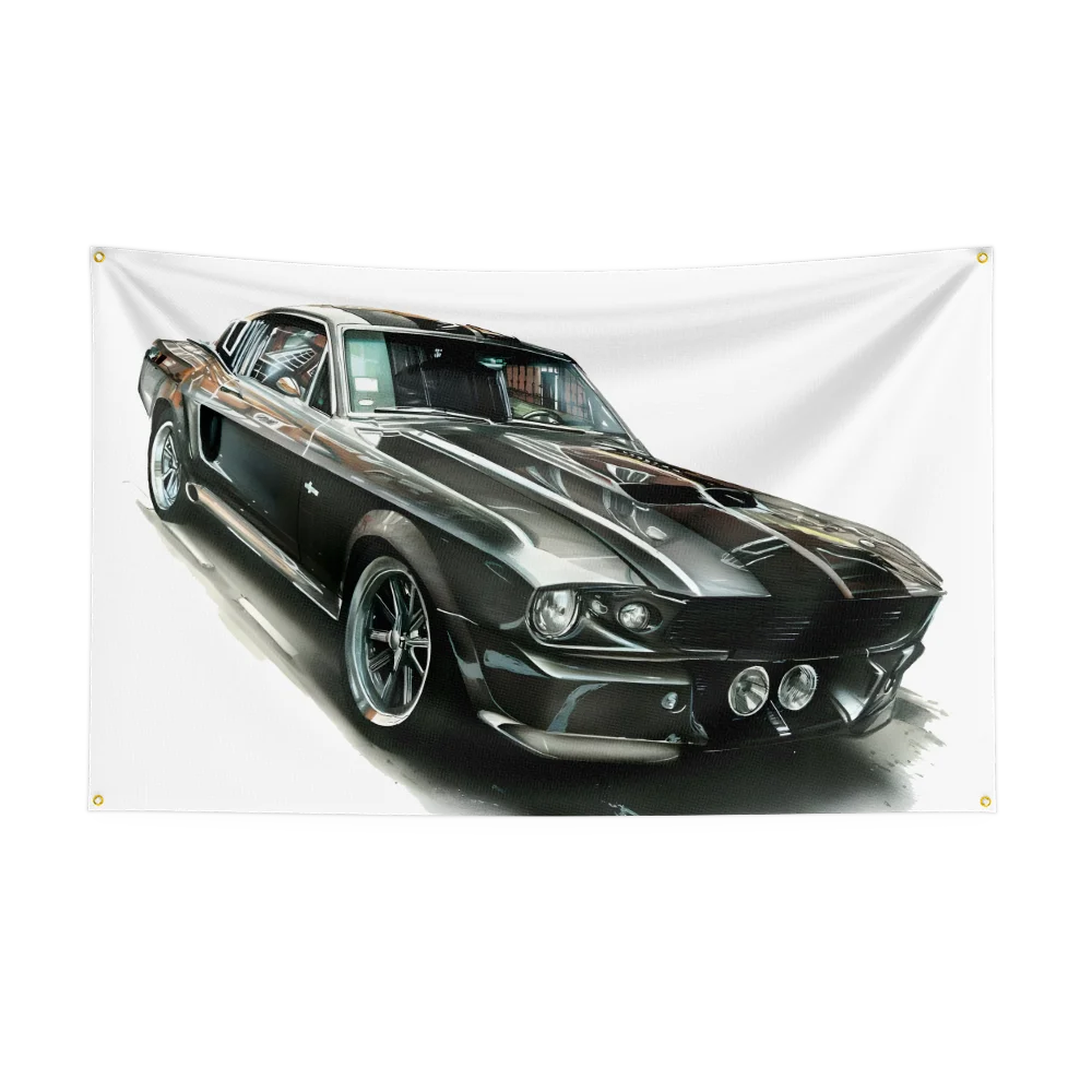 Car Flag Professional Car Motorcycle Flag Polyester Digital Printing Cars Flagge Banner For Decoration Garage