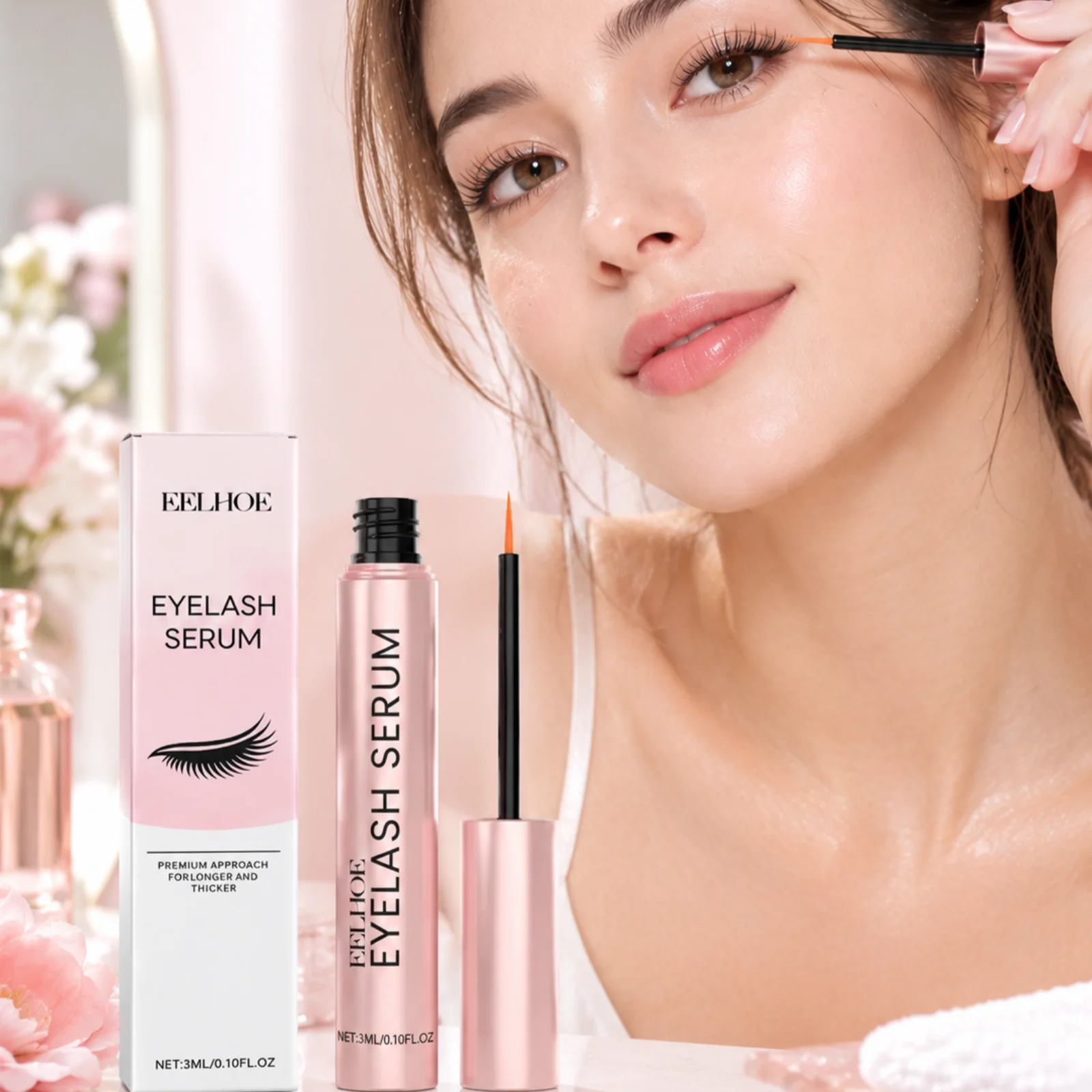 ​EELHOE Eyelash Growth Serum Eyelashes Extentions Hair Loss Prevention Enhancement of Eyelashes Promote Eyelashes Growth Serum