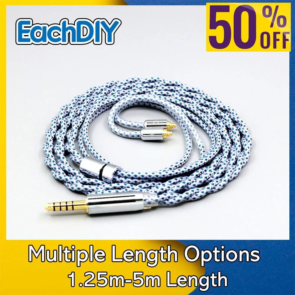 

99% Pure Silver Mix Graphene OCC Shielding Earphone Cable For Audiofly AF120 AF140 AF160 AF180 AF1120 MK2 LN008635
