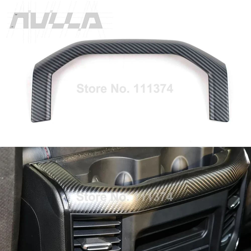 

Для Dodge RAM 1500 TRX 2021-2023 2024 2025, крышка навигационной рамки консоли и задняя отделка подстаканника для воды, аксессуары для интерьера