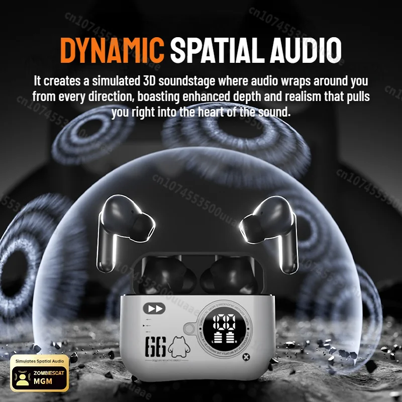 Zombies Cat B20 Alloy ANC Bluetooth 6.0 Earbuds -45dB Active Noise