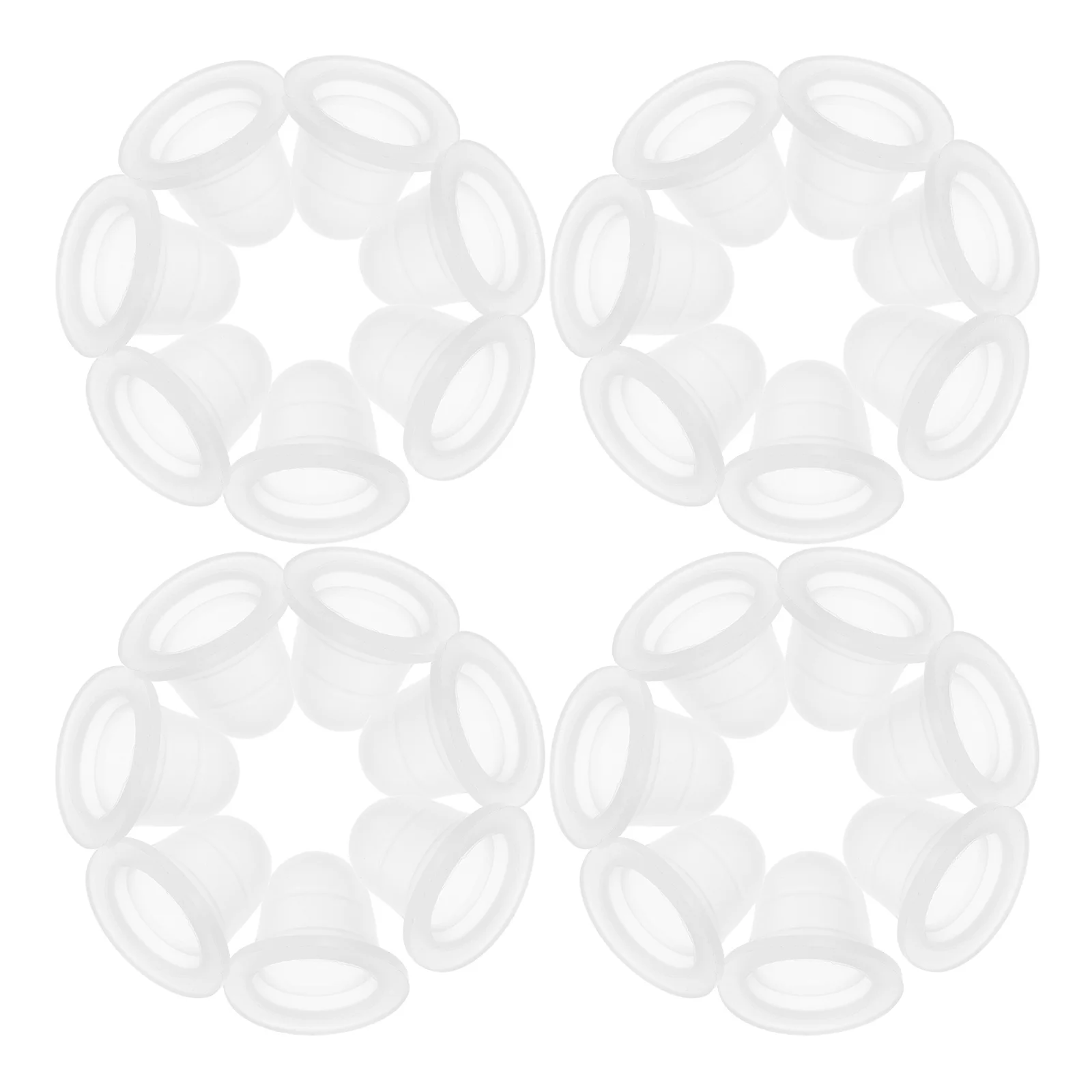 

100Pcs Silicone Ink Cups Disposable Tattoo Pigment Containers Eyelash Extension Makeup Supplies Kits Size L Cups