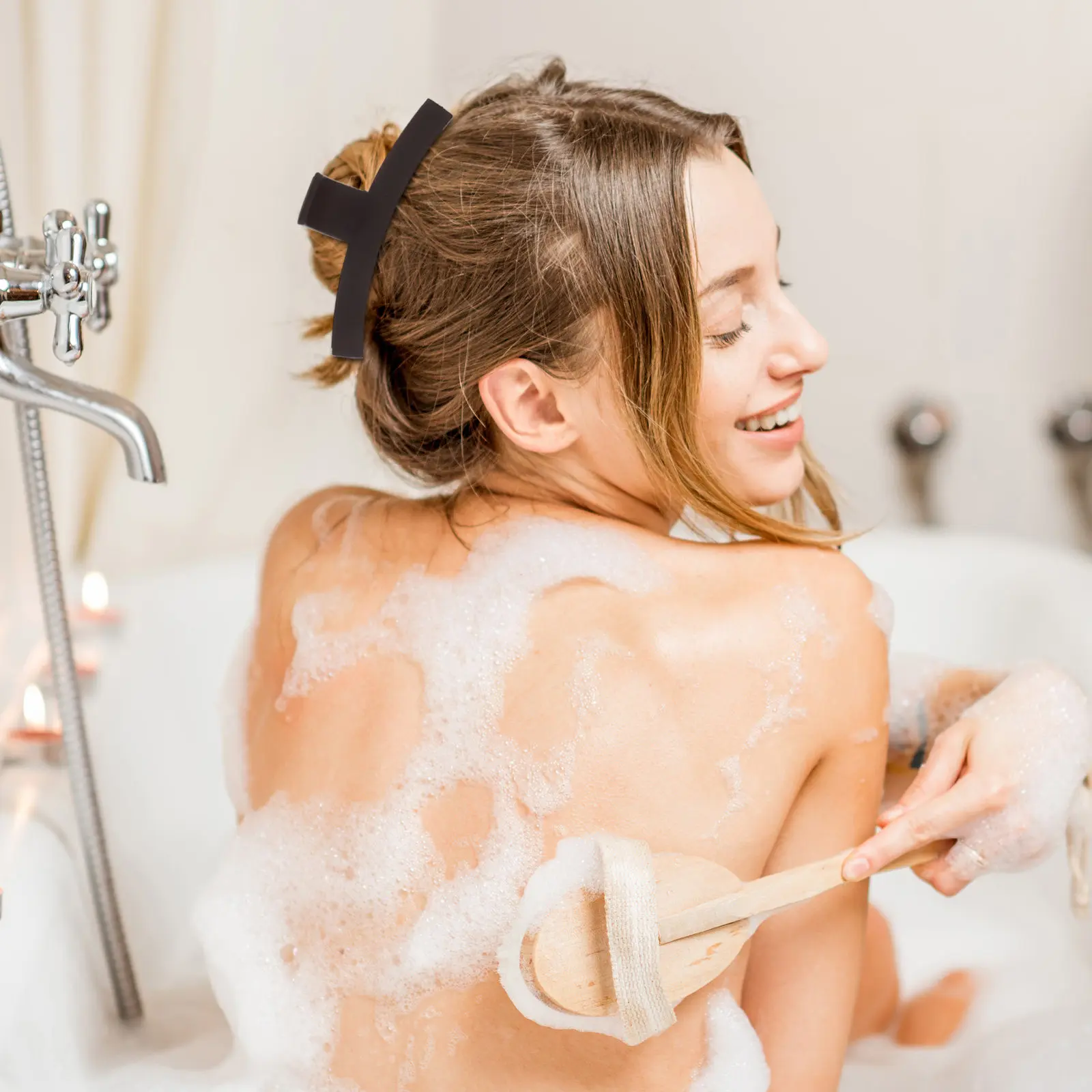 

Набор из 5 больших акриловых заколок-крабов для волос: легко удерживают густые и тонкие пряди, идеально подходят для повседневных причесок, подарок для женщин и девушек