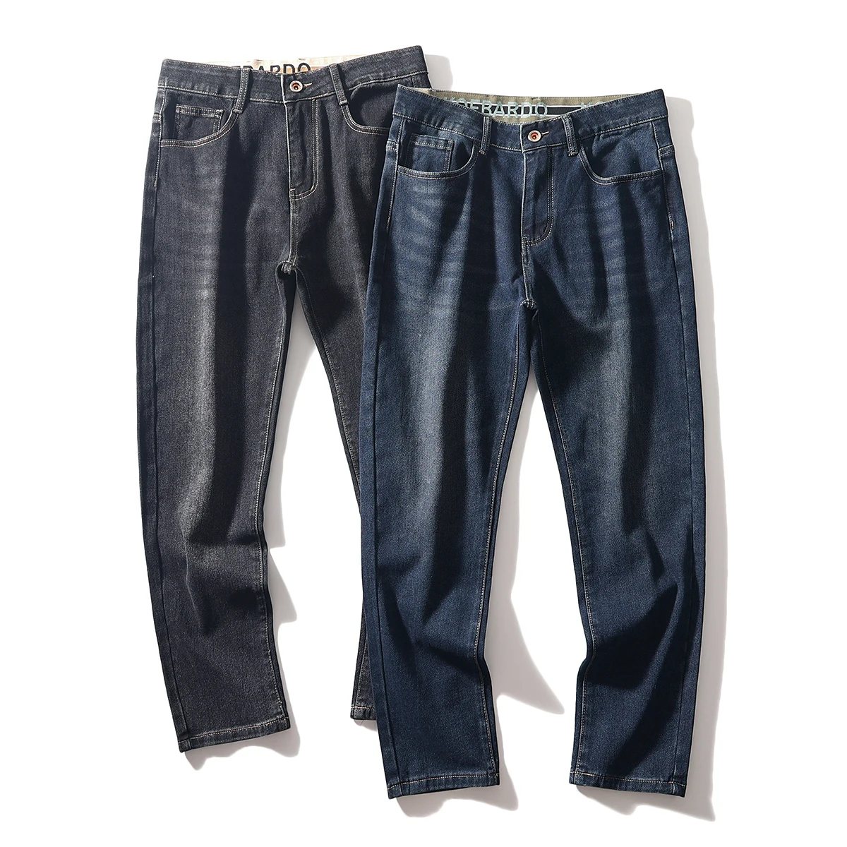 

Casual Men's Straight Leg Cotton Ammonia Material Waed Denim Pants Comfortable Breathable Commute Leisure Trousers for C...