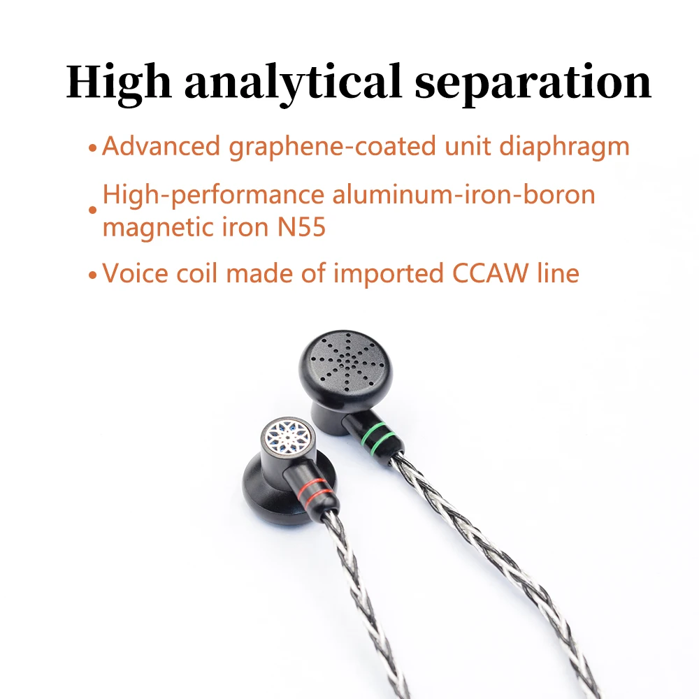 سماعات رأس سلكية QIGOM HIFI، S40A Lanyin Grass، فصل تحليلي عالي، 40Ω 112dB، تصميم مفتوح بالكامل، سماعات أذن مسطحة الرأس