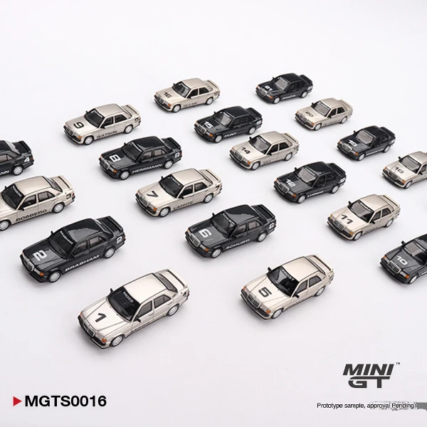 مينيجت 1/64 # S0016 مرسيدس بنز 190E 1984 Nürburgring سباق الأبطال مجموعة طبعة محدودة 5000 مجموعات سيارات سبيكة دييكاست نموذج