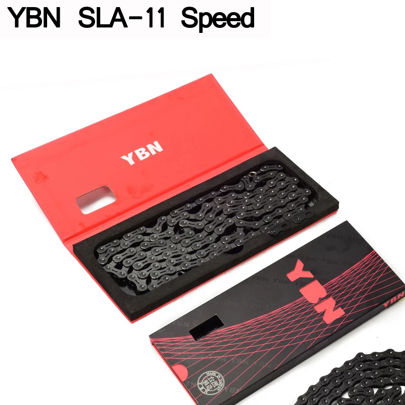 YBN SLA 11 speed road bike mountain bike chain hollow black diamond chain for S hi mano SRAM Campanolo system