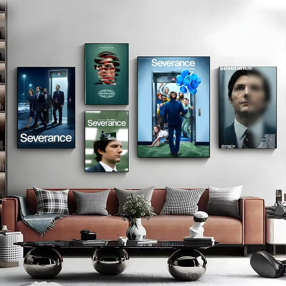 Thriller Movies S-Severance Poster Modern Minimalist Wall Art Prints for Bedroom Living Room Aesthetic Contemporary Decor Gift
