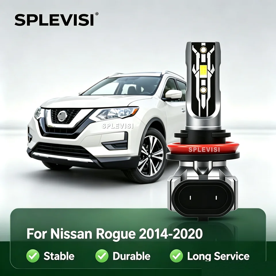 H11 H8 H9 Car LED Headlight Bulb High/Low/Fog Light - Light Up the Road Far Ahead For Nissan Rogue 2014 2015 2016 2017 2018-2020