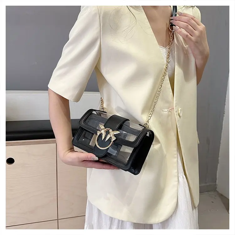 

Новая осенняя сумка-кроссбоди 2026 с цепочкой и квадратным дизайном, регулируемый ремень, роскошная дизайнерская сумка для повседневного использования