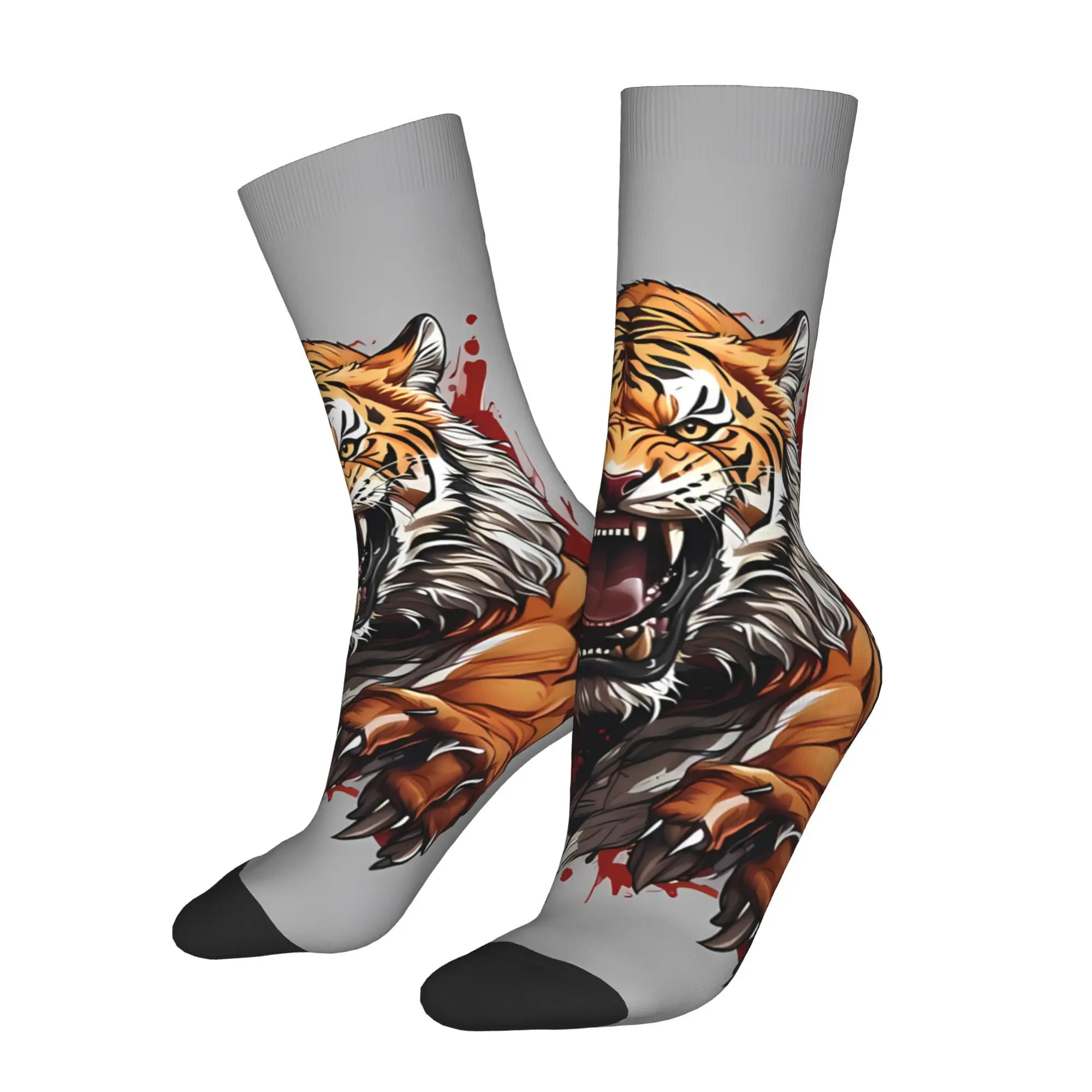 

Носки Fierce Tigers, мужские и женские зимние чулки с принтом