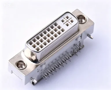 DVI 24+5 Female Socket Edgeless, Screwless with Shielding Shell