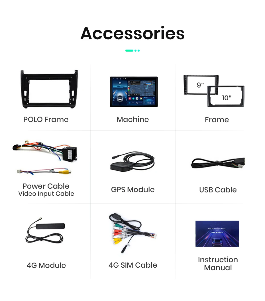 Junsun x7 Serie 11.5 "2k kabelloses Carplay Android Auto Autoradio für vw Volkswagen Polo 5 Limousine 2014-2018 Multimedia Autoradio – Detail 30