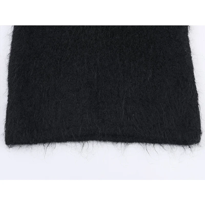 Tidalyf Camicetta pullover lavorata a maglia da donna Moda retrò sottile con perline Elegante maglione da donna Pullover Chic maglione lavorato a maglia giovane