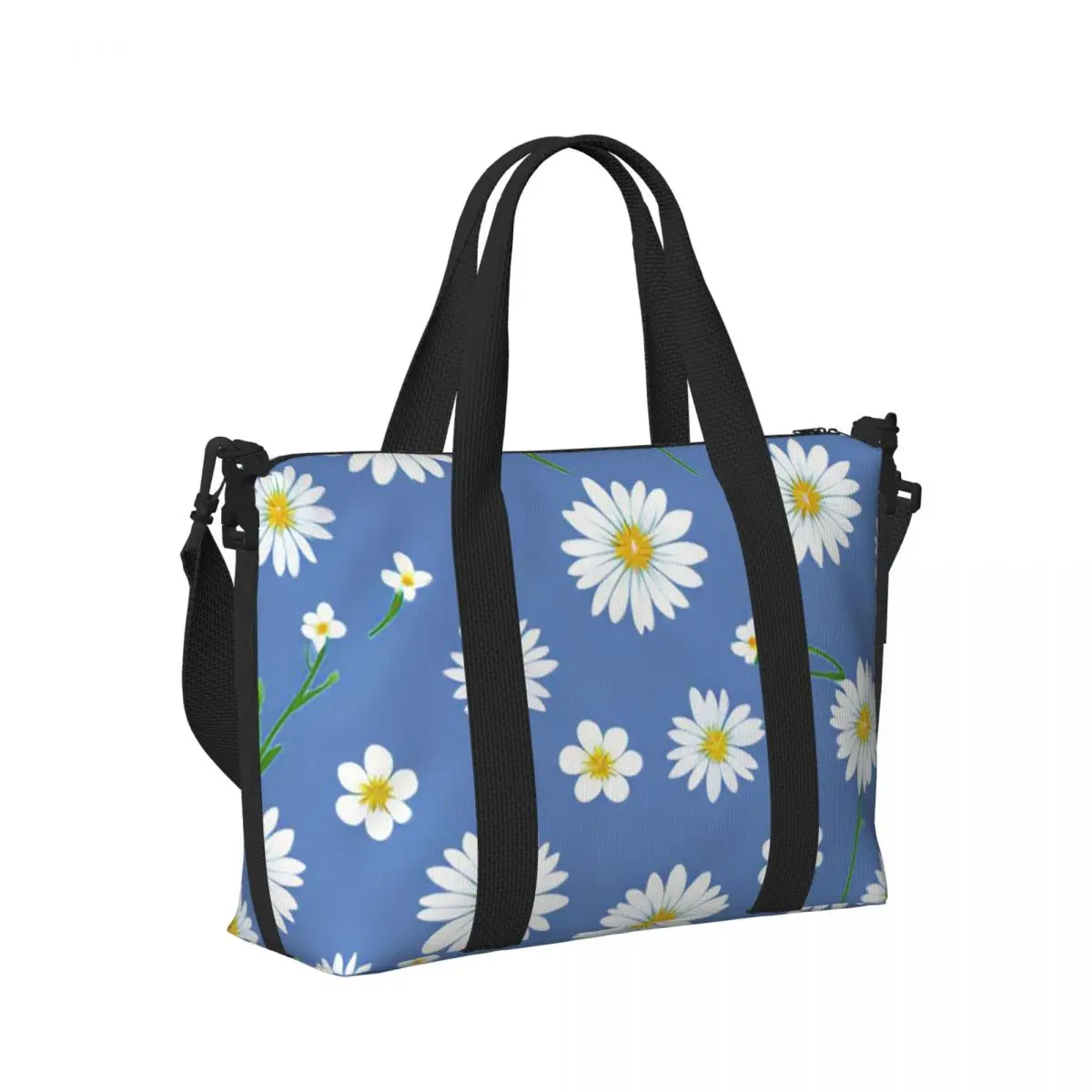 

Пляжная дорожная сумка с цветочным принтом Daisy, большая вместительная сумка-тоут для спортзала, спортивная женская дорожная сумка для покупок