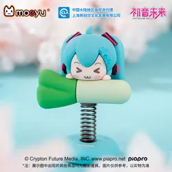 Moeyu Anime Miku Shaking Head Spring Cute Toys Car Panel Dashboard Decoration Hatsune Cosplay Doll Auto Interior Accessories