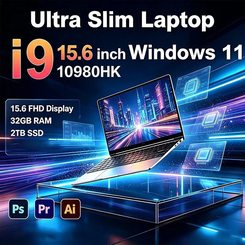 120Hz FHD IPS 15.6 Inch Notebook Intel I9-10980HK 32GB RAM 2TB High Speed SSD Backlit Keyboard Long Endurance Battery