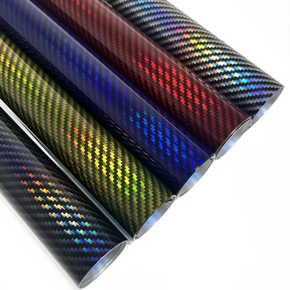 Carbon Fiber Vinyl Wrap High Gloss 9D Car Wrapping Vinyl Film with Air Release Technology Auto Sticker Decal Film Sheet