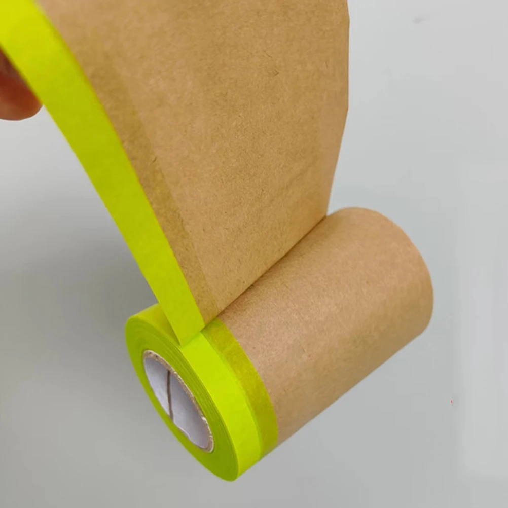 

2 Rolls 11 Meters Paint Masking Car Furniture Floor Protection Heavy Duty Kraft Washi Covering Paper Dust Water Proof Masking