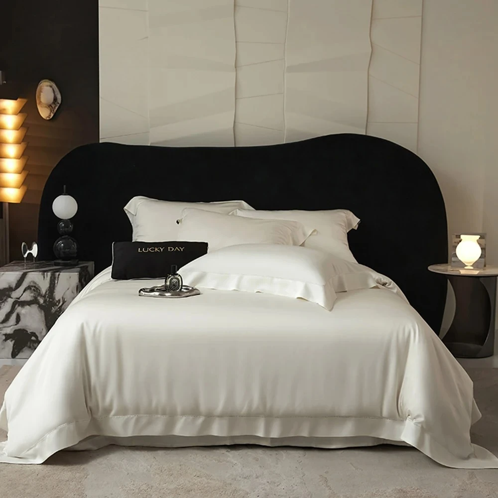 Queen 30MM Nature 100% Silk Bedding Set Healthy Skin Embroidery King Duvet Cover Flat Sheet Pillowcase Bed Linen Sets