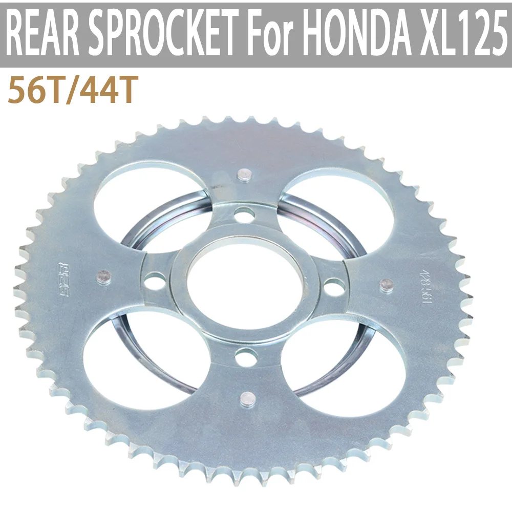 For HONDA XL125 XL 125 Motorcycle Rear Big Sprocket Moto Transmission System 428-56T