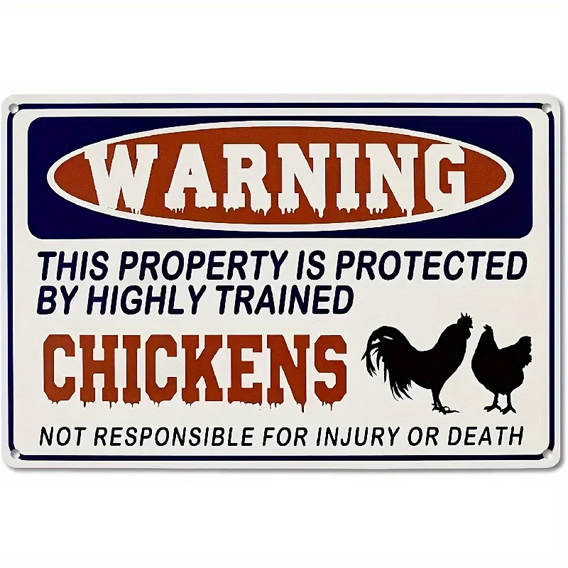 Humorous Iron Metal Warning Sign - 