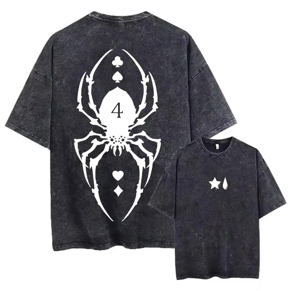 2026 New Japanese Anime Hunter X Hunter High Quality T-Shirt Men and Women Cotton Vintage Washed Print Streetwear Gym Clothes