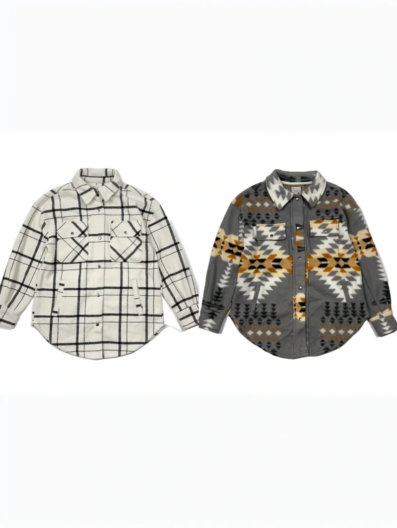 

2023 New Women's Thiened Ethnic Sle irt Loose Outerwear Autumn Winter Vintage Two-color Pure Original Design Polyester ...