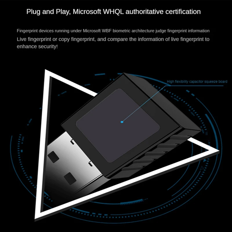 Imagem -06 - Mini Leitor de Impressão Digital Usb Dispositivo Módulo Leitor de Impressão Digital para Windows 10 11 Olá Biometria Chave de Segurança