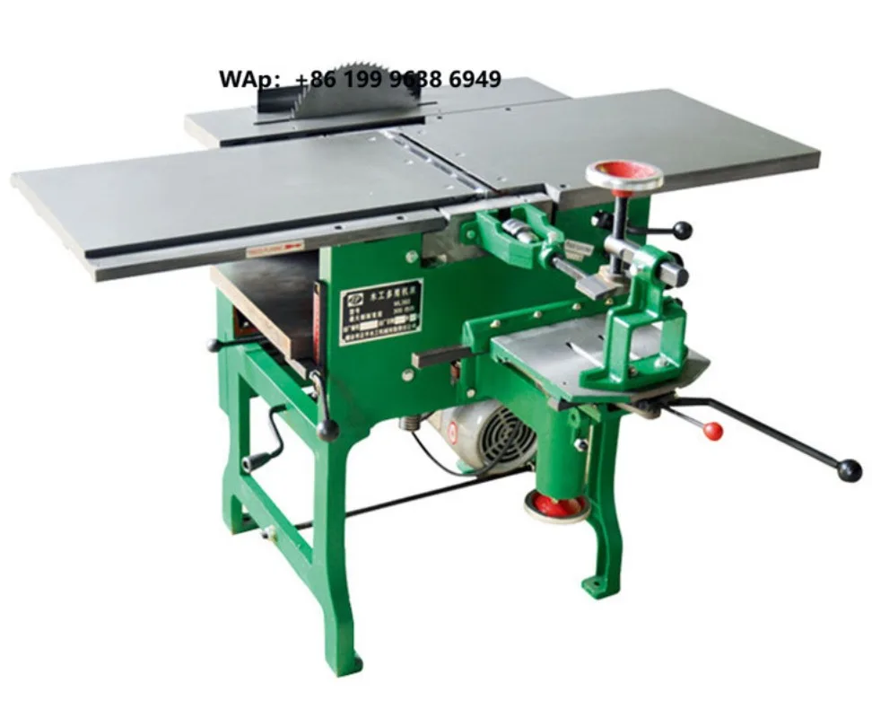 400mm 15.7inch Woodworking Carpenter Combination 5 Functional Bench Multile Uses Saw Planer Driller Mortiser Cutting Machine