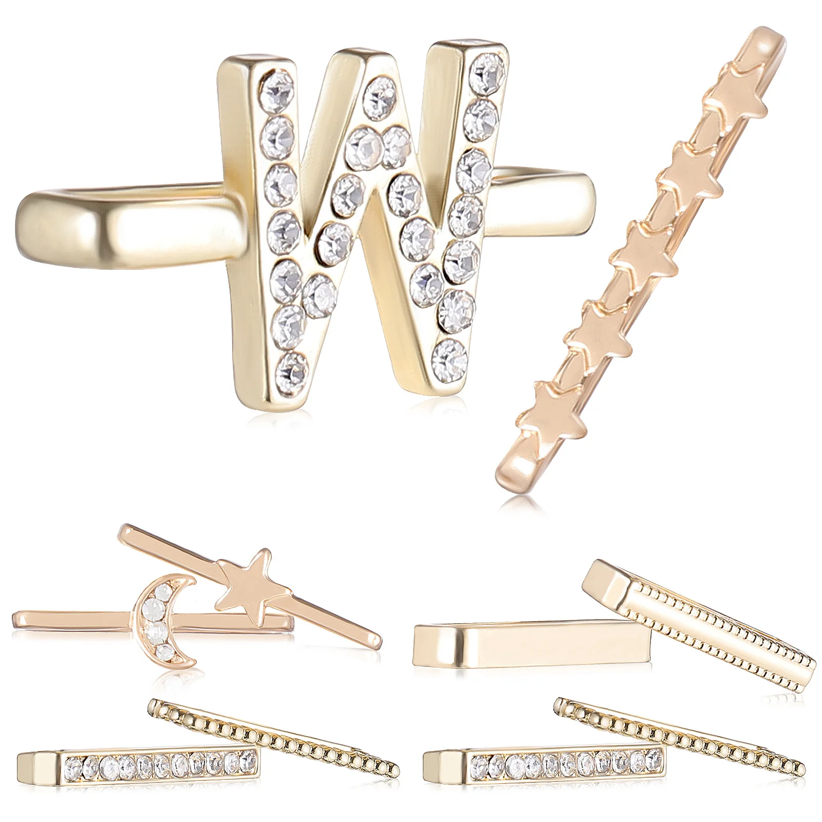 10 قطع من إكسسوارات ديكور حزام الساعة حلقات معدنية لساعة اللياقة البدنية الذكية، سوار معصم أنيق، أشرطة مخصصة