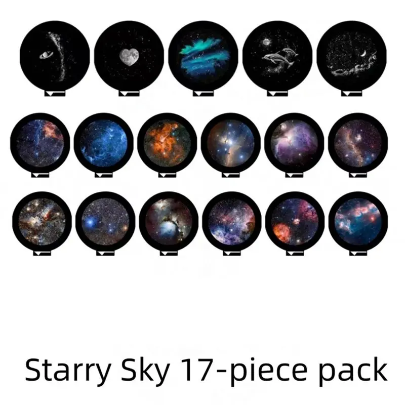 Galaxy Night Light, Plug And Play Star Projector Light HD Glass Lens, 1, 17 Discs, 360° Flexible Neck
