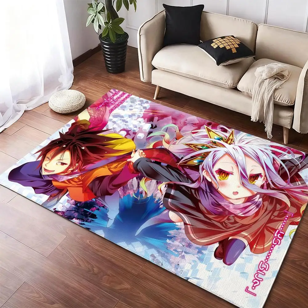 

No G-Game No Lifes cute Floor Mat Soft Thickened Non-Slip Door Mat for Living Room Home Decor Flannel Rugs