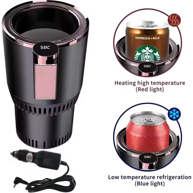 

Автоматическое охлаждение и подогрев, подстаканник 2-в-1, портативный умный автомобильный держатель для чашек и напитков для воды, кофе, молока с дисплеем температуры