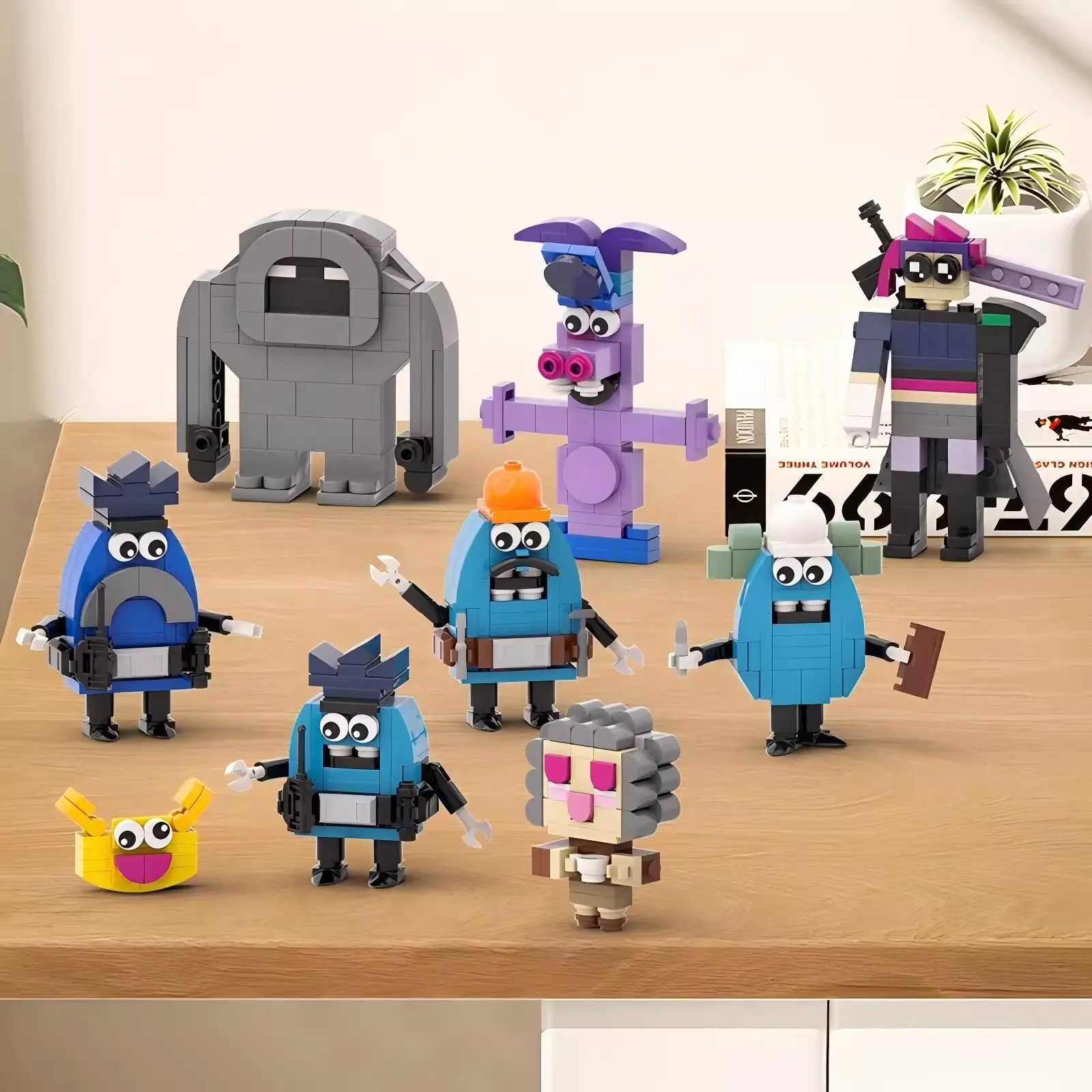 Bricklink MOC 40749 Inside Anime Figuren Joy Sadness Anger Fear Ekel Bing Bong Brickheadz Sets Bausteine Kind Spielzeug Geschenk