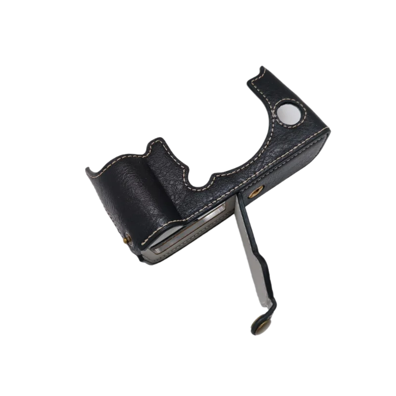 Bolsa protetora de meia capa de couro PU para câmera compatível com Fuji XT5