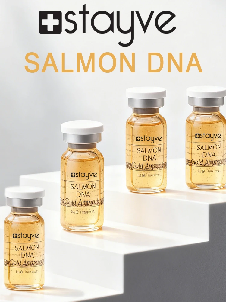 Corée Stayve 8ml visage naturel saumon ADN or Ampoule Booster sérum Kit blanchissant hydratant rajeunissement soins de la peau