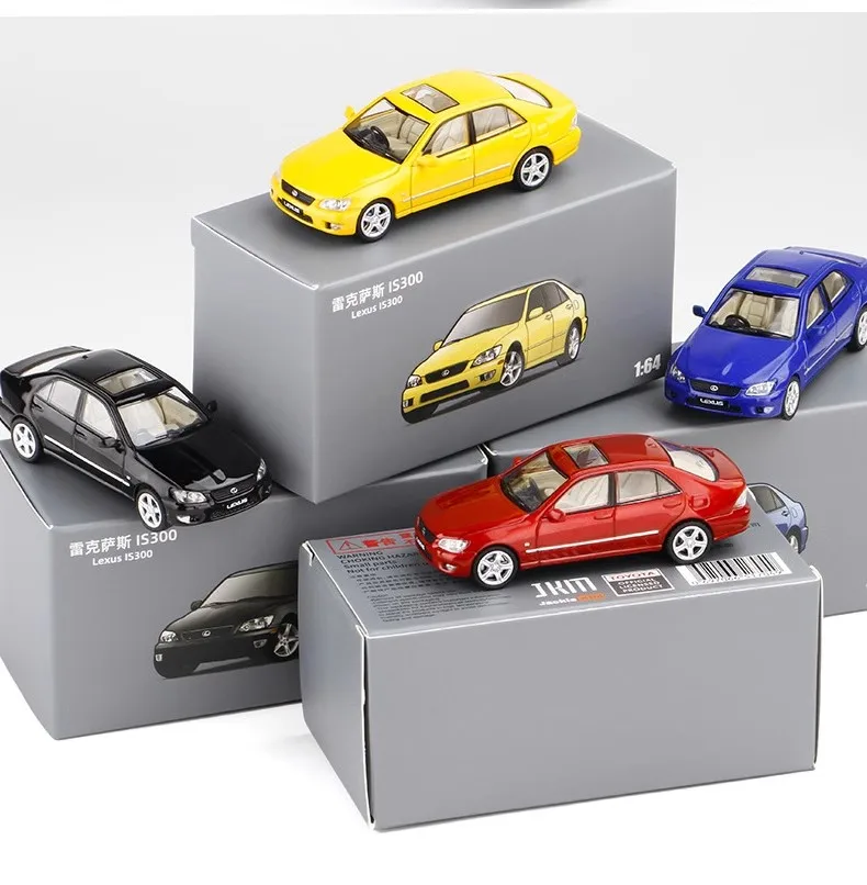 JKM 1/64 Lexus IS300 Classic Sports Sedan Diecast Model Car Metal Chassis Collection Model Ornaments