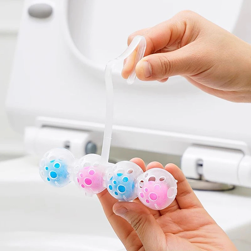 

Toilet Cleaner Balls with 4 Fragrances, Urine & Soil Decontamination Blue Bubble Deodorant for Bathroom Cleaning