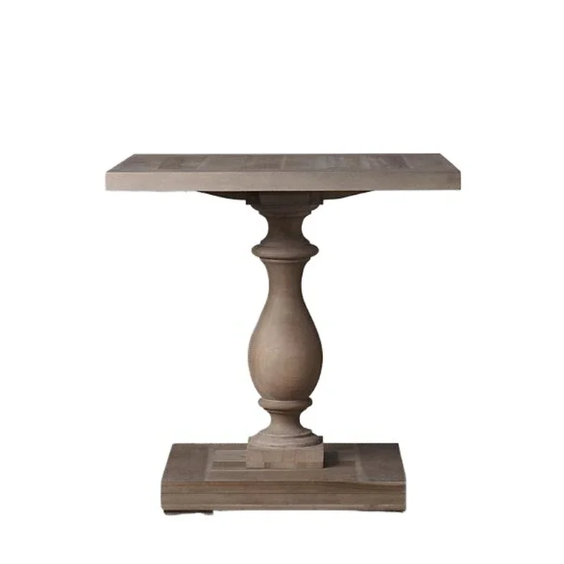 

Full solid wood living room coffee table, side corner table, French country retro furniture oak coffee table