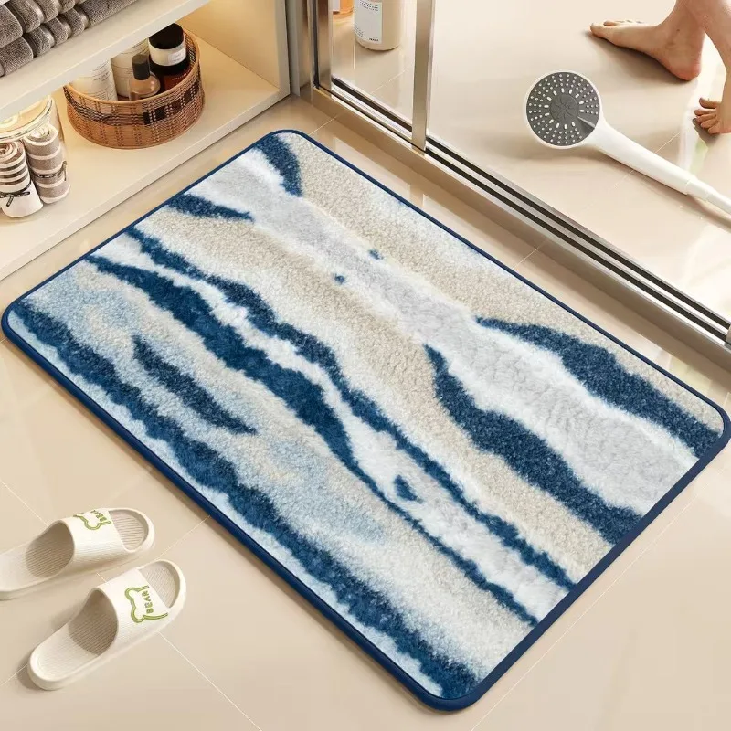 

Коврик для ванной из искусственного кашемира, впитывающий влагу, для туалета и входной двери, домашний коврик для ног